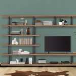 Design bookcases in walnut made in italy