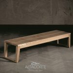Design benches in walnut made in italy